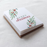 Boxed Variety Set of Christmas Cards - Pine and Berries