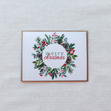 "Merry Christmas" Wreath Christmas Card