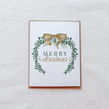 "Merry Christmas" Wreath Christmas Card