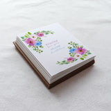 Pink and Blue Floral Birthday Card