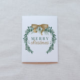 "Merry Christmas" Wreath Christmas Card