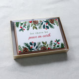 "Let There Be Peace on Earth" Greenery Christmas Card