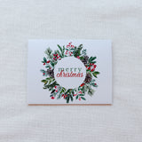 "Merry Christmas" Wreath Christmas Card