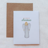 "Merry Christmas" Angel Watercolor Christmas Card