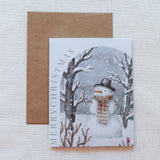 "Merry Christmas" Snowman Christmas Card