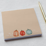 Fall Pumpkins Handmade Notepad - 4x4