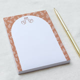 Fall Florals Marian M Monogram Handmade Notepad - 4x6