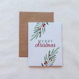 Boxed Variety Set of Christmas Cards - Pine and Berries