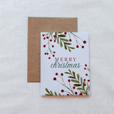 Boxed Variety Set of Christmas Cards - Pine and Berries