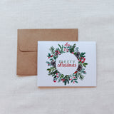 Boxed Variety Set of Christmas Cards - Pinecones and Greenery