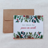 "Let There Be Peace on Earth" Greenery Christmas Card