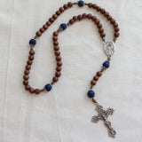 Divine Mercy and Saint Faustina Lapis Lazuli Rosary