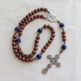 Divine Mercy and Saint Faustina Lapis Lazuli Rosary