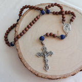 Divine Mercy and Saint Faustina Lapis Lazuli Rosary