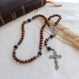 Divine Mercy and Saint Faustina Lapis Lazuli Rosary