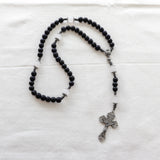 Communion Chalice Black and Silver Baptism Rosary