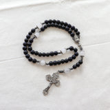 Communion Chalice Black and Silver Baptism Rosary