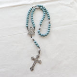 Pieta Jesus and Mary Blue and Howlite Rosary