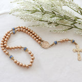 Saint Benedict Gold and Blue Rosary