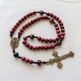 Miraculous Medal Tiger Eye Rosary