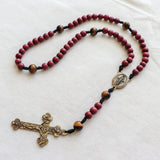 Miraculous Medal Tiger Eye Rosary