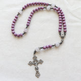 Communion Chalice Purple and Silver Baptism Rosary