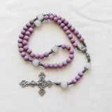 Communion Chalice Purple and Silver Baptism Rosary