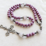 Communion Chalice Purple and Silver Baptism Rosary