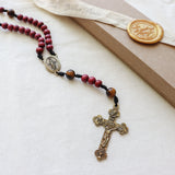 Miraculous Medal Tiger Eye Rosary