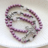 Communion Chalice Purple and Silver Baptism Rosary