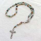 Amazonite Stone Immaculate Heart of Mary Rosary