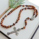 Sacred Heart Holy Land Olive Wood Rosary