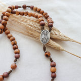 Sacred Heart Holy Land Olive Wood Rosary