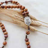 Sacred Heart Holy Land Olive Wood Rosary