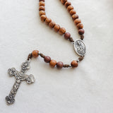 Sacred Heart Holy Land Olive Wood Rosary