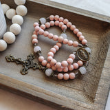 Our Lady of Guadalupe Pink and Bronze Rosary