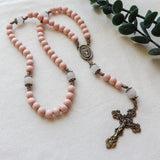 Our Lady of Guadalupe Pink and Bronze Rosary