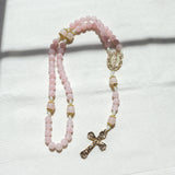 Our Lady of Guadalupe Rose Quartz Rosary