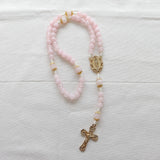 Our Lady of Guadalupe Rose Quartz Rosary