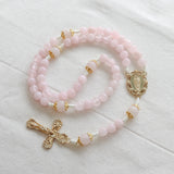 Our Lady of Guadalupe Rose Quartz Rosary