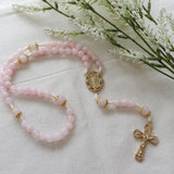 Our Lady of Guadalupe Rose Quartz Rosary