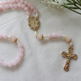 Our Lady of Guadalupe Rose Quartz Rosary