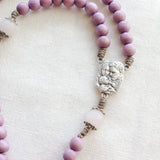 Holy Family Purple and Silver Rosary