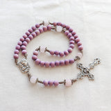 Holy Family Purple and Silver Rosary