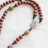 Holy Family Brown Wood and Jasper Rosary