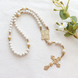 Madonna and Child White Calcutta Rosary