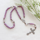 Holy Family Purple and Silver Rosary