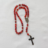 Our Lady of Guadalupe Red Agate Rosary