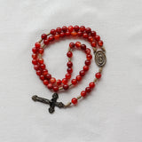 Our Lady of Guadalupe Red Agate Rosary