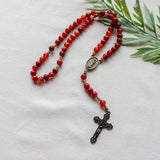 Our Lady of Guadalupe Red Agate Rosary